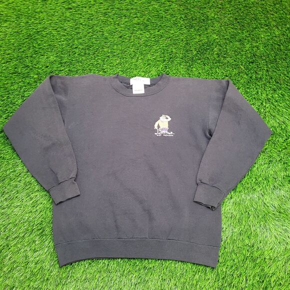 Vintage Gorilla Golfer Sweatshirt M/L 21x23 Sun-Faded Black - Picture 1 of 13